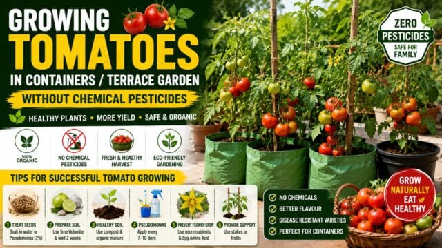 Growing Tomatoes in Containers & Terrace Gardens Without Chemical Pesticides