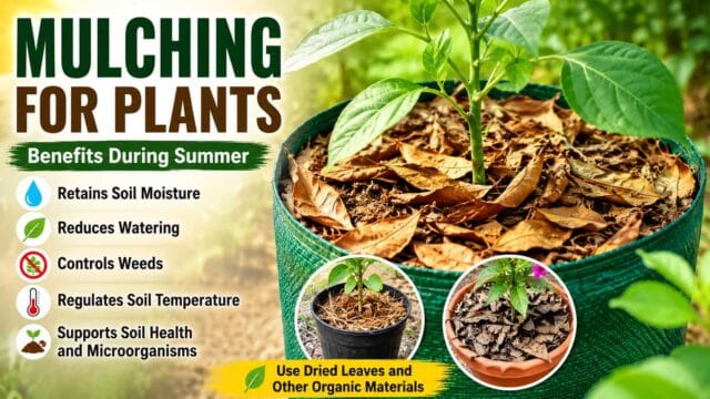 Mulching for Plants - Benefits During Summer, Soil Moisture Conservation and Organic Materials to Use Mulching for Plants - Benefits During Summer, Soil Moisture Conservation and Organic Materials to Use